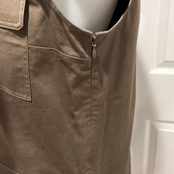 Theory olive green utilitarian cargo dress sleeveless size 10 - Picture 6 of 9